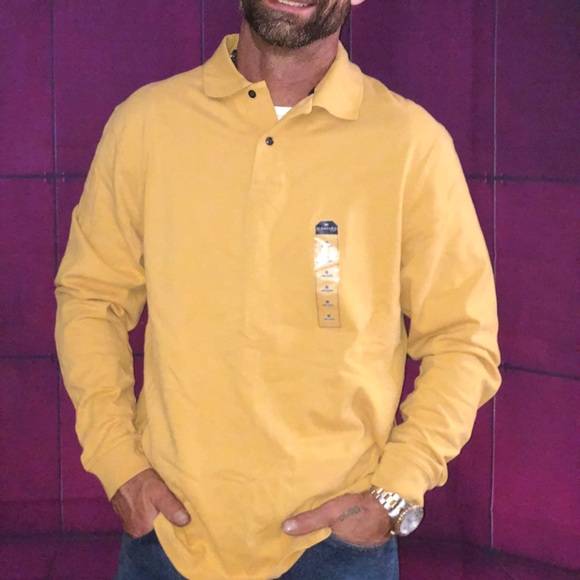 MENS ST.Johns Bay Mustard Long Sleeve Shirt MEDIUM - Picture 7 of 8